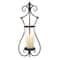Black Iron Traditional Candle Wall Sconce, 25" x 10" x 6"